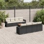 Set de sofás de jardín 8 piezas y cojines ratán sintético negro de , Conjuntos de jardín - Ref: Foro24-3224040, Precio: 501,9...