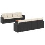 Set de sofás de jardín 8 piezas y cojines ratán sintético negro de , Conjuntos de jardín - Ref: Foro24-3224040, Precio: 501,9...