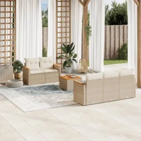 Juego de sofás jardín con cojines 6 pzas ratán sintético beige de , Conjuntos de jardín - Ref: Foro24-3258187, Precio: 441,99...