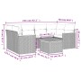 Set de sofás de jardín 7 piezas con cojines ratán PE gris de , Conjuntos de jardín - Ref: Foro24-3258203, Precio: 431,63 €, D...