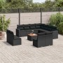 Set de sofás de jardín 12 piezas cojines ratán sintético negro de , Conjuntos de jardín - Ref: Foro24-3224179, Precio: 722,15...