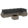 Set de sofás de jardín 7 piezas con cojines ratán PE gris de , Conjuntos de jardín - Ref: Foro24-3253737, Precio: 454,40 €, D...