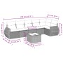 Set de sofás de jardín 7 piezas con cojines ratán PE gris de , Conjuntos de jardín - Ref: Foro24-3253737, Precio: 454,40 €, D...