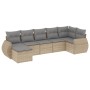 Set sofás de jardín 7 piezas y cojines ratán sintético beige de , Conjuntos de jardín - Ref: Foro24-3254016, Precio: 467,58 €...