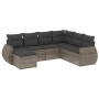 Set de sofás de jardín 7 piezas con cojines ratán PE gris de , Conjuntos de jardín - Ref: Foro24-3254037, Precio: 467,00 €, D...