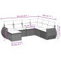Set de sofás de jardín 7 piezas con cojines ratán PE gris de , Conjuntos de jardín - Ref: Foro24-3254037, Precio: 467,00 €, D...