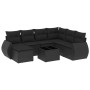 Set de sofás de jardín 8 piezas y cojines ratán sintético negro de , Conjuntos de jardín - Ref: Foro24-3254042, Precio: 505,8...