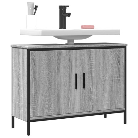 Armario lavabo baño madera ingeniería gris Sonoma 80x30x60 cm de , Tocadores - Ref: Foro24-842454, Precio: 63,10 €, Descuento: %