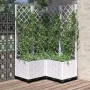 Jardinera con enrejado PP blanco 80x80x136 cm de , Maceteros y jardineras - Ref: Foro24-153286, Precio: 121,69 €, Descuento: %