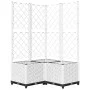 Jardinera con enrejado PP blanco 80x80x136 cm de , Maceteros y jardineras - Ref: Foro24-153286, Precio: 121,69 €, Descuento: %