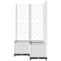Jardinera con enrejado PP blanco 80x80x136 cm de , Maceteros y jardineras - Ref: Foro24-153286, Precio: 120,70 €, Descuento: %