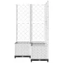 Jardinera con enrejado PP blanco 80x80x136 cm de , Maceteros y jardineras - Ref: Foro24-153286, Precio: 121,69 €, Descuento: %