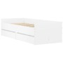 Estructura de cama con cajones blanco 90x190 cm de , Camas y somieres - Ref: Foro24-3207350, Precio: 173,43 €, Descuento: %