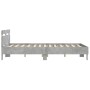 Cama con cabecero madera de ingeniería gris hormigón 140x200 cm de , Camas y somieres - Ref: Foro24-3207423, Precio: 141,87 €...