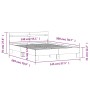 Cama con cabecero madera de ingeniería gris hormigón 140x200 cm de , Camas y somieres - Ref: Foro24-3207423, Precio: 141,87 €...