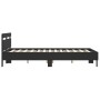 Estructura cama con cabecero madera ingeniería negro 140x200 cm de , Camas y somieres - Ref: Foro24-3207421, Precio: 171,64 €...