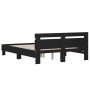 Estructura cama con cabecero madera ingeniería negro 140x200 cm de , Camas y somieres - Ref: Foro24-3207421, Precio: 171,64 €...