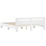 Estructura cama con cabecero madera ingeniería blanco 180x200cm de , Camas y somieres - Ref: Foro24-3207399, Precio: 146,51 €...