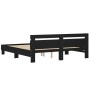 Estructura cama con cabecero madera ingeniería negro 180x200 cm de , Camas y somieres - Ref: Foro24-3207400, Precio: 185,93 €...