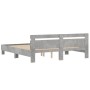 Cama con cabecero madera de ingeniería gris hormigón 180x200 cm de , Camas y somieres - Ref: Foro24-3207402, Precio: 158,36 €...