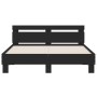 Estructura cama con cabecero madera ingeniería negro 150x200 cm de , Camas y somieres - Ref: Foro24-3207414, Precio: 129,87 €...