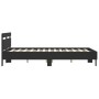 Estructura cama con cabecero madera ingeniería negro 150x200 cm de , Camas y somieres - Ref: Foro24-3207414, Precio: 129,87 €...
