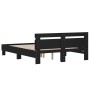 Estructura cama con cabecero madera ingeniería negro 150x200 cm de , Camas y somieres - Ref: Foro24-3207414, Precio: 129,87 €...