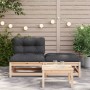 Sofá de jardín sin reposabrazos con cojines y reposapiés de , Sofás modulares de exterior - Ref: Foro24-838125, Precio: 128,9...