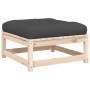 Sofá de jardín sin reposabrazos con cojines y reposapiés de , Sofás modulares de exterior - Ref: Foro24-838125, Precio: 128,9...
