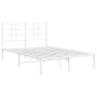 Estructura de cama de metal con cabecero blanca 120x200 cm de , Camas y somieres - Ref: Foro24-355608, Precio: 82,68 €, Descu...