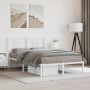 Estructura de cama de metal con cabecero blanca 120x200 cm de , Camas y somieres - Ref: Foro24-355608, Precio: 82,68 €, Descu...