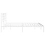 Estructura de cama de metal con cabecero blanco 183x213 cm de , Camas y somieres - Ref: Foro24-355615, Precio: 89,64 €, Descu...
