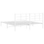 Estructura de cama de metal con cabecero blanco 183x213 cm de , Camas y somieres - Ref: Foro24-355615, Precio: 89,64 €, Descu...