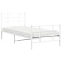 Estructura cama metal con cabecero y pie cama blanca 90x190 cm de , Camas y somieres - Ref: Foro24-355620, Precio: 85,00 €, D...
