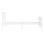 Estructura cama metal con cabecero y pie cama blanca 90x190 cm de , Camas y somieres - Ref: Foro24-355620, Precio: 85,00 €, D...