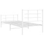 Estructura cama metal con cabecero y pie cama blanca 90x190 cm de , Camas y somieres - Ref: Foro24-355620, Precio: 85,00 €, D...