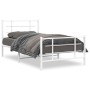 Estructura cama metal cabecero y estribo blanca 100x190 cm de , Camas y somieres - Ref: Foro24-355622, Precio: 61,81 €, Descu...