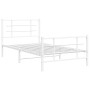 Estructura cama metal cabecero y estribo blanca 100x190 cm de , Camas y somieres - Ref: Foro24-355622, Precio: 61,81 €, Descu...