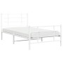 Estructura cama metal cabecero y estribo blanca 100x190 cm de , Camas y somieres - Ref: Foro24-355622, Precio: 61,81 €, Descu...