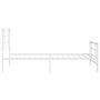 Estructura cama metal cabecero y estribo blanca 100x190 cm de , Camas y somieres - Ref: Foro24-355622, Precio: 61,81 €, Descu...