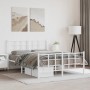 Estructura cama metal con cabecero y estribo blanco 140x200 cm de , Camas y somieres - Ref: Foro24-355629, Precio: 97,47 €, D...