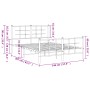 Estructura cama metal con cabecero y estribo blanco 140x200 cm de , Camas y somieres - Ref: Foro24-355629, Precio: 97,47 €, D...