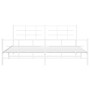 Estructura cama metal con cabecero y pie cama blanco 193x203 cm de , Camas y somieres - Ref: Foro24-355634, Precio: 107,81 €,...