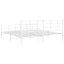 Estructura cama metal con cabecero y pie cama blanco 193x203 cm de , Camas y somieres - Ref: Foro24-355634, Precio: 107,81 €,...