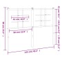 Cabecero de metal blanco 120 cm de , Cabeceros y pies de cama - Ref: Foro24-355641, Precio: 31,54 €, Descuento: %
