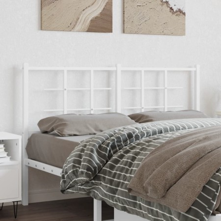 Cabecero de metal blanco 140 cm de , Cabeceros y pies de cama - Ref: Foro24-355643, Precio: 38,25 €, Descuento: %