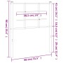Cabecero de metal blanco 75 cm de , Cabeceros y pies de cama - Ref: Foro24-355636, Precio: 19,83 €, Descuento: %