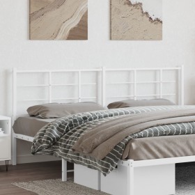 Cabecero de metal blanco 200 cm de , Cabeceros y pies de cama - Ref: Foro24-355648, Precio: 34,58 €, Descuento: %