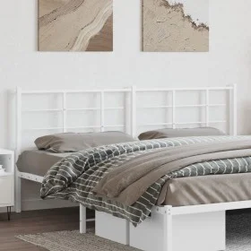 White metal headboard 200 cm by , Headboards and footboards - Ref: Foro24-355648, Price: 34,05 €, Discount: %