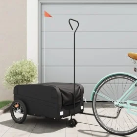 Remolque para bicicleta hierro negro 45 kg de , Remolques para bicicletas - Ref: Foro24-94073, Precio: 87,19 €, Descuento: %